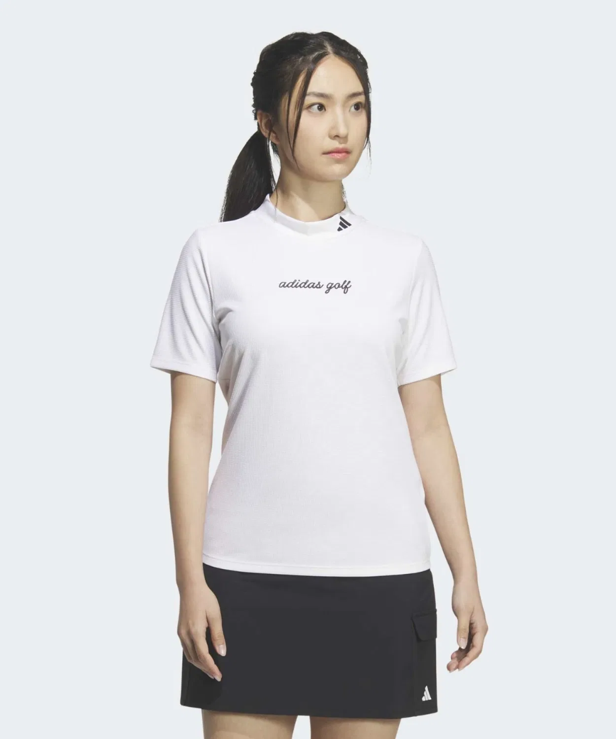 Женский поло с коротким рукавом Climacool Mock Neck Adidas, Белый