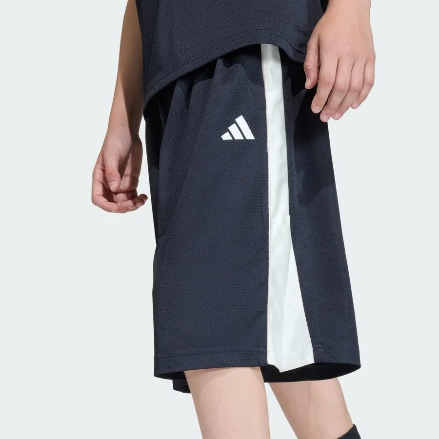 Шорты спортивные с сетчатыми вставками Sportswear KC4640 Stadium Mesh Short adidas, Синий — фото 4