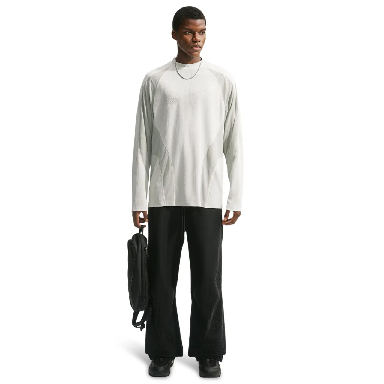 Мужская футболка с длинным рукавом Nike Tech Dri-FIT ADV Magna Jersey, Spruce Fog/Spruce Fog/Light Bone — фото 4