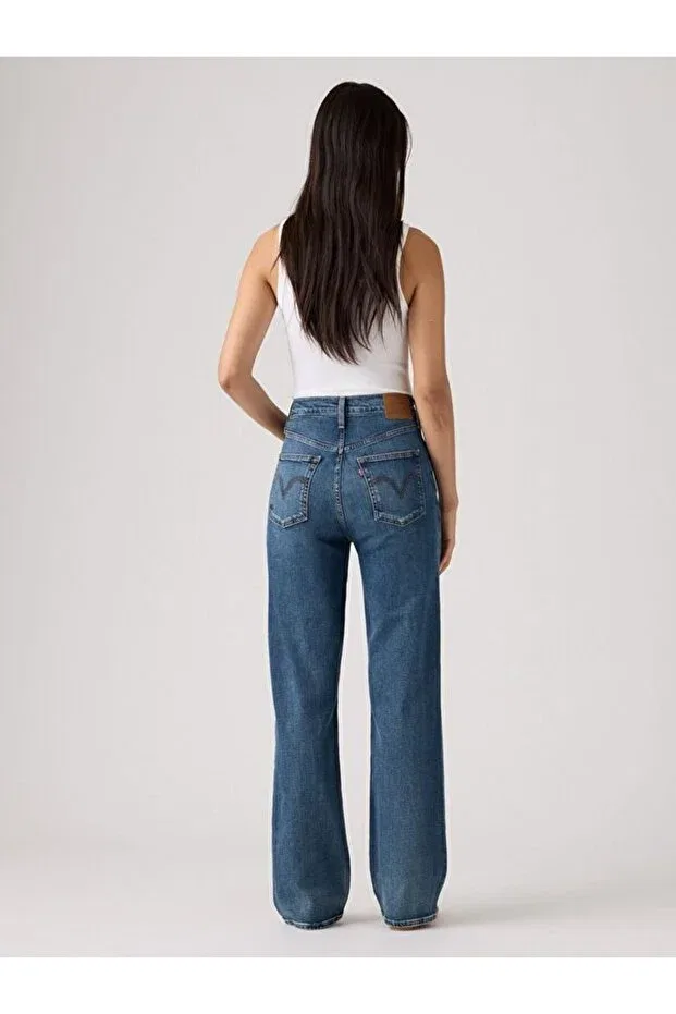 Женские джинсы с обычной посадкой Ribcage full length women's jean pants - select us Levi'S, Med Indigo - Worn In — фото 3