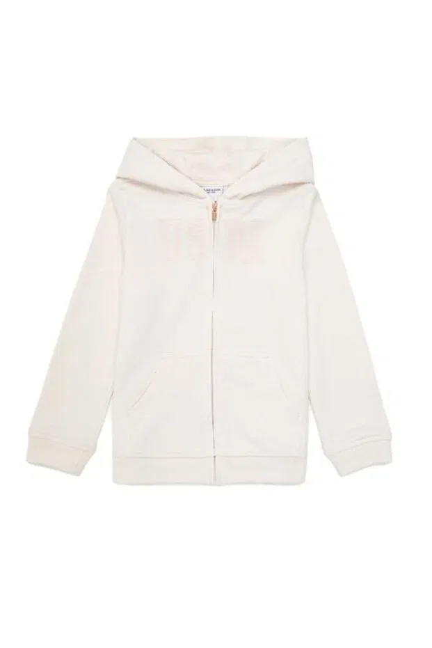 Детское худи для девочек с капюшоном на молнии U.S. Polo Assn., Cream