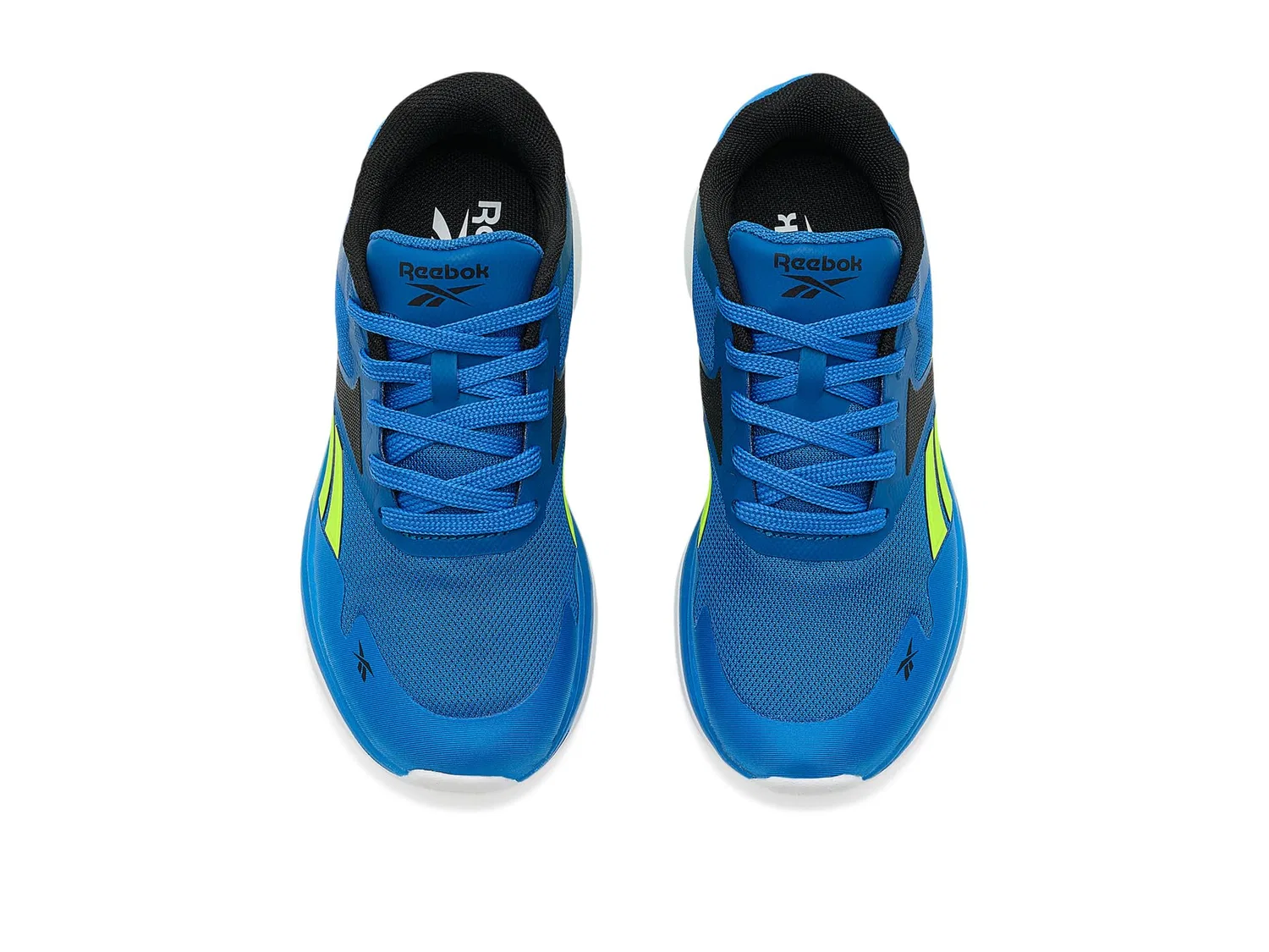 Кроссовки Futura Dash (для маленьких и больших детей) Reebok Kids, Olympian Blue/Digital Lime/Black — фото 3