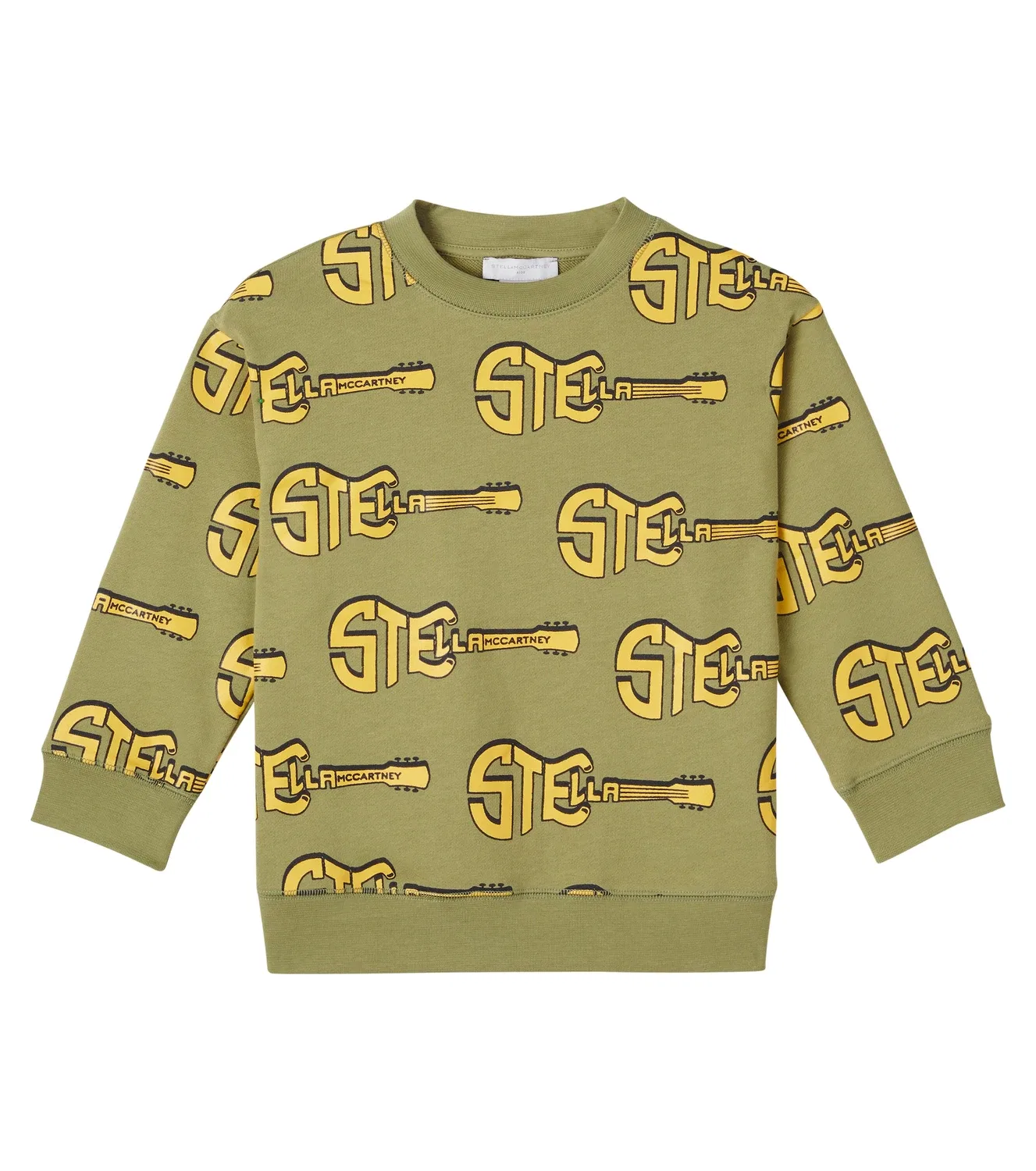 Свитшот хлопковый Stella Mccartney Kids, зеленый