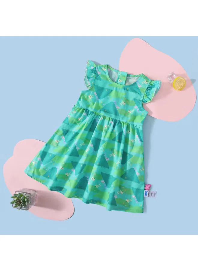 Платье длинное хлопковое Peppa Pig, зеленый — фото 2