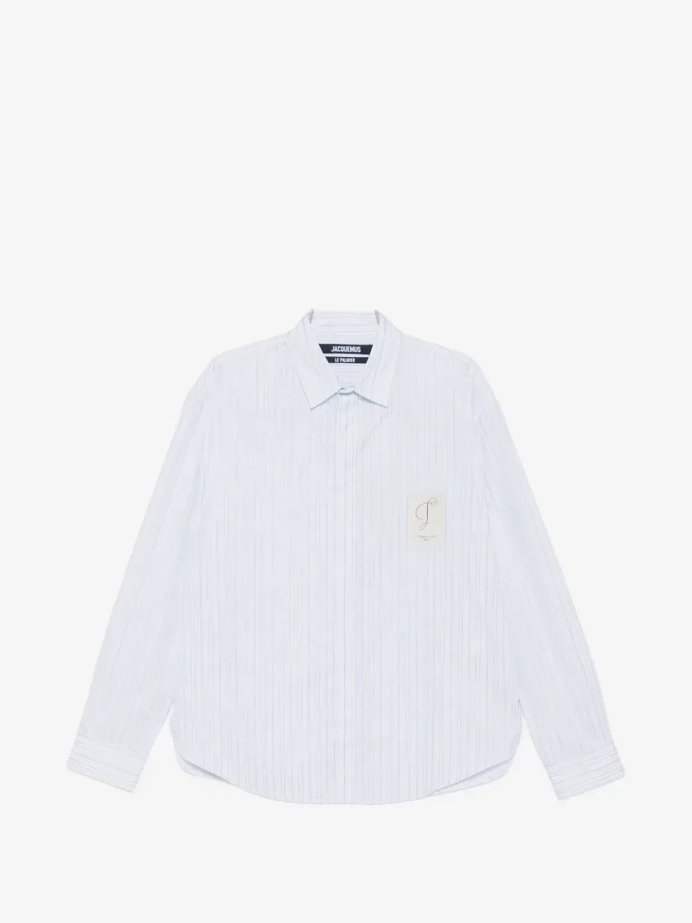 Рубашка в полоску с логотипом JACQUEMUS, белый
