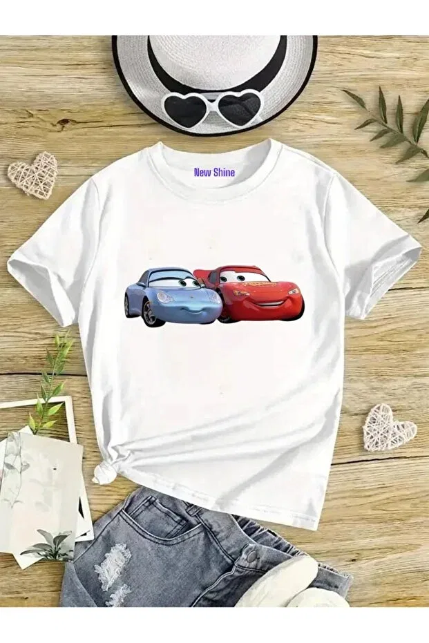Детская футболка для мальчиков с принтом Oversize Kids T-Shirt New Shine, Белая