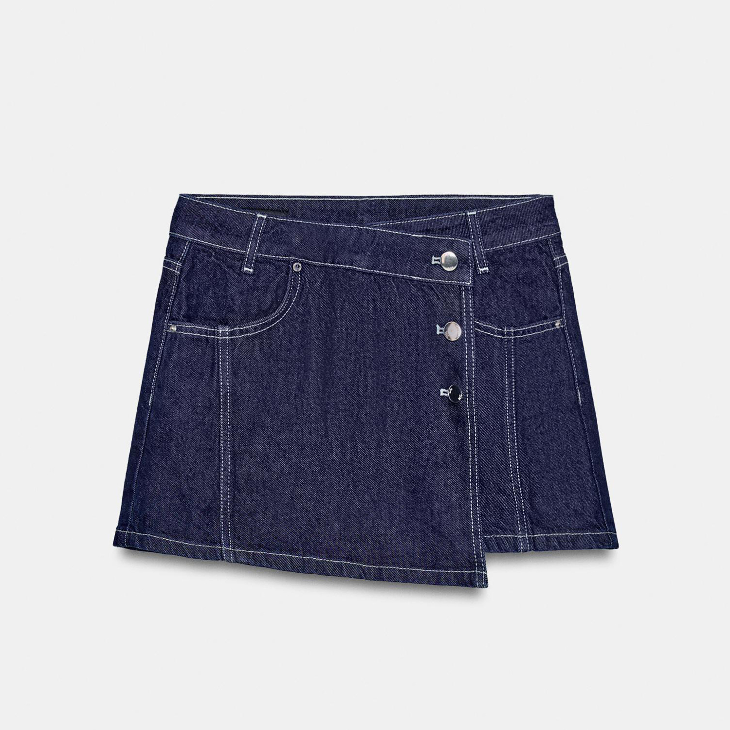 Юбка-шорты Zara Z1975 Wrap Denim, синий