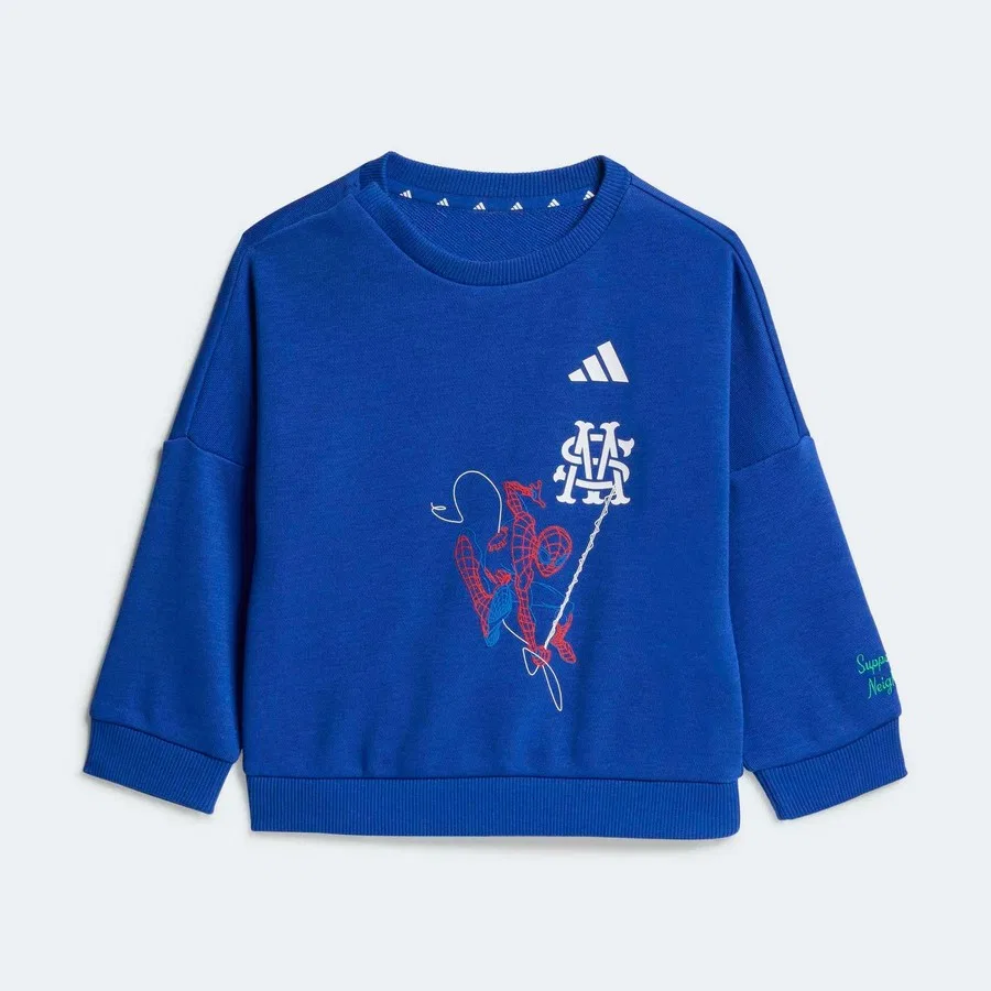 Детский спортивный костюм с принтом Marvel Spider-Man adidas, Синий — фото 2
