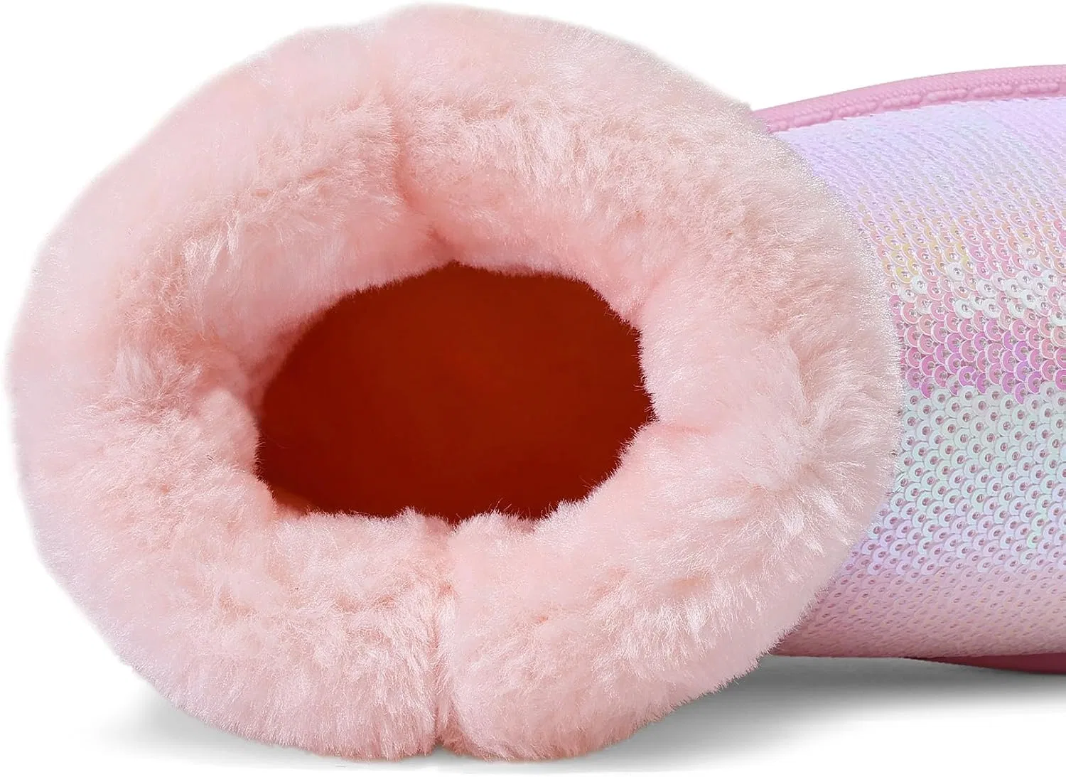 Детские зимние сапоги для девочек с блестками K KomForme, Pink — фото 4