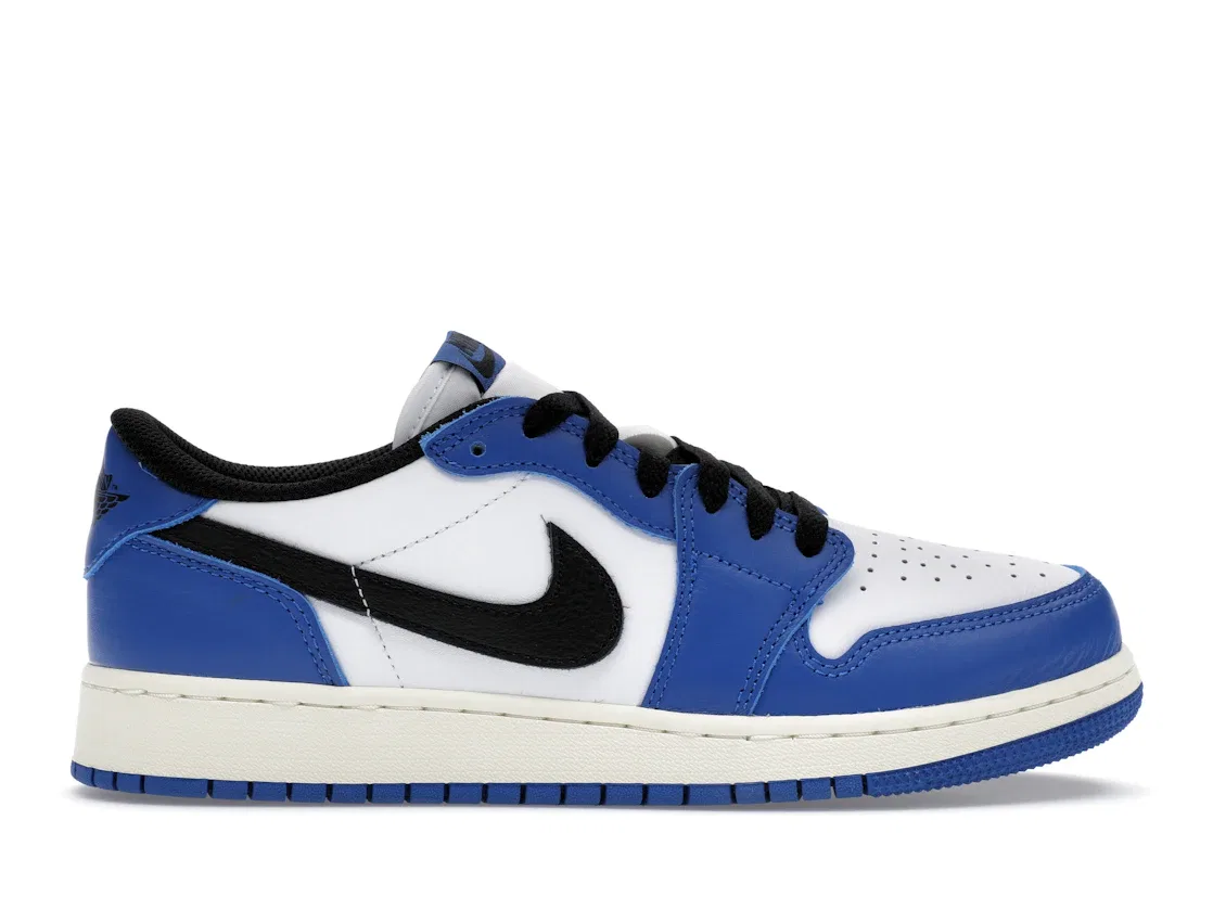 Детские кроссовки Lifestyle с принтом Jordan 1 Retro Low OG Game Royal GS Jordan, White/Black/Game Royal