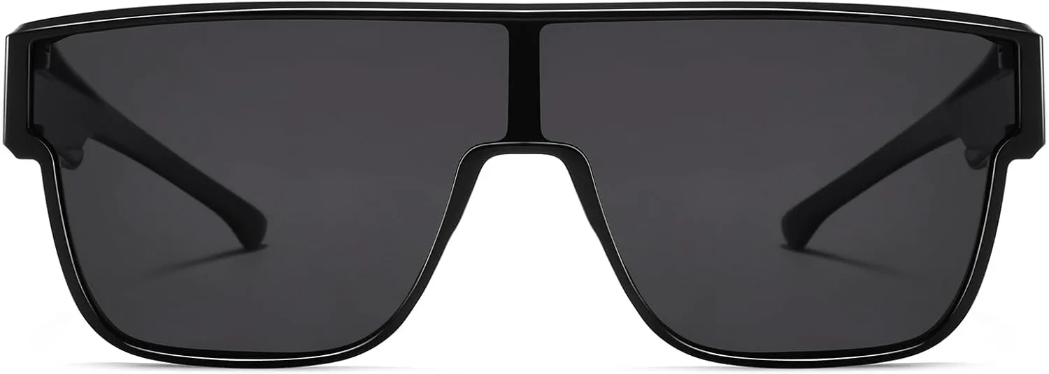 

Поляризованные солнцезащитные очки, надеваемые поверх обычных очков, для мужчин и женщин, цельная конструкция, защита от УФ-излучения UV400 MACJERO, Black