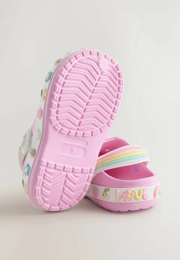 Мюли с вырезами Wide fit (g) fit - character clogs - mules Next, Pink, розовый — фото 3