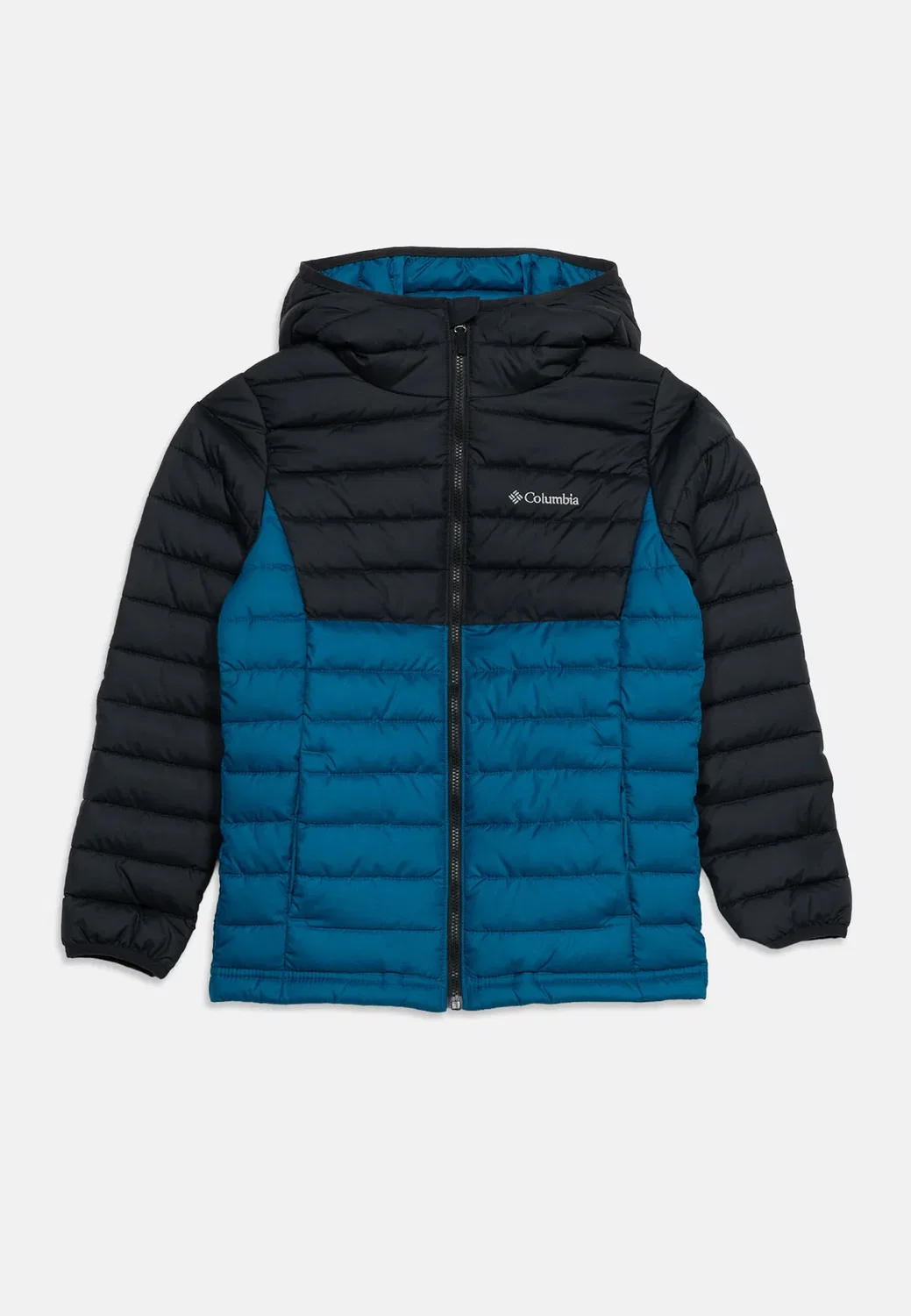 Унисекс куртка Powder lite с капюшоном - зимняя куртка Columbia, Phoenix Blue/Black
