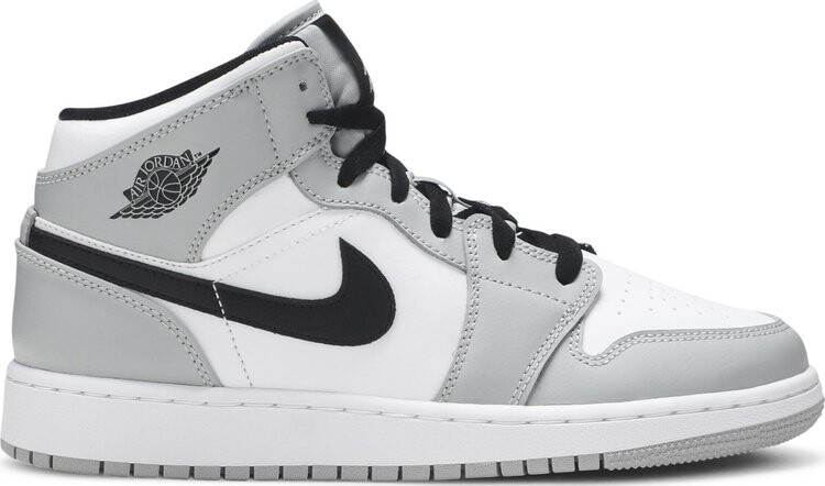 

Кроссовки Air Jordan 1 Mid GS Light Smoke, серый