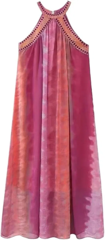 Женское пляжное платье с пайетками Tie Dye, Pic Color