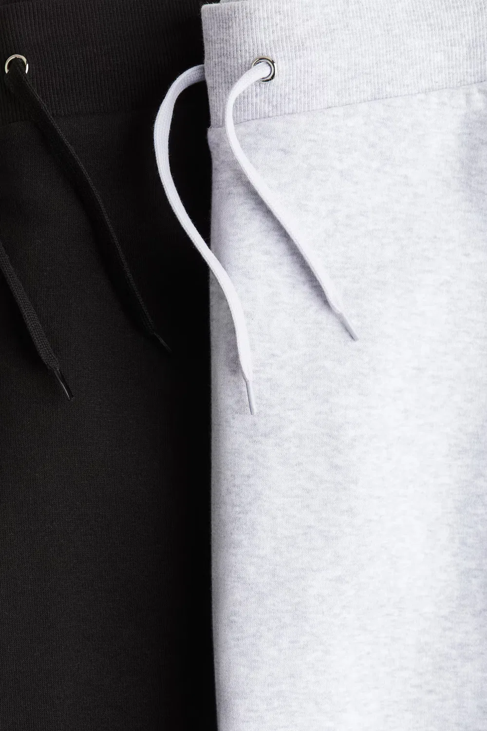 Комплект из 2 расклешенных спортивных брюк H&M, Schwarz/Hellgrau — фото 2