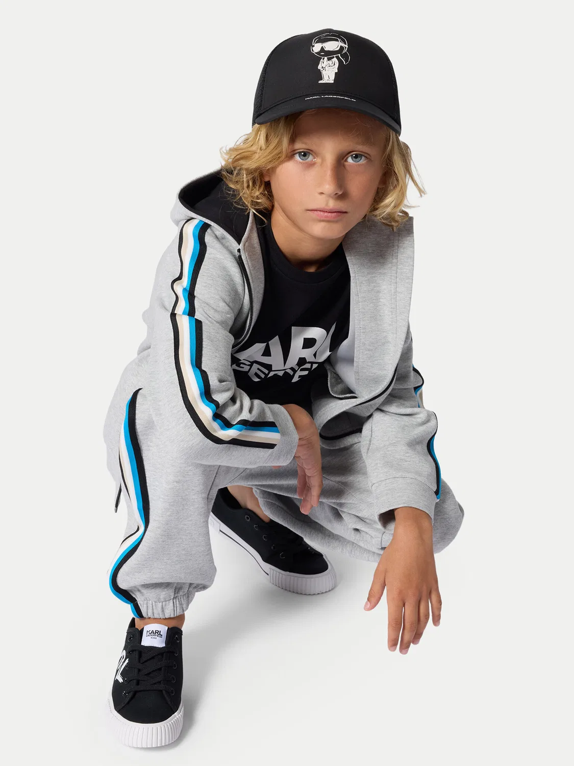 Футболка стандартного кроя для мальчика Karl Lagerfeld Kids, черный — фото 4