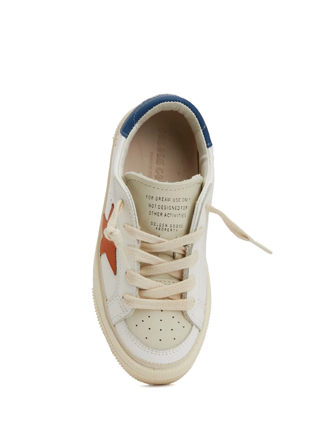 Кроссовки детские Golden Goose May, оранжево-белый — фото 4