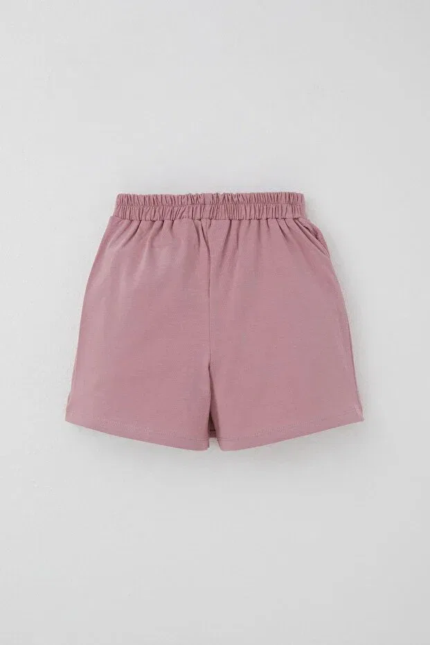 Детские шорты-юбка для девочек с бантом и рюшами Breeze, Rose Dry — фото 2