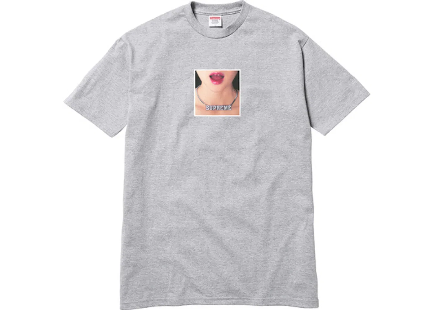 Футболка с принтом Supreme Tee, Heather Grey