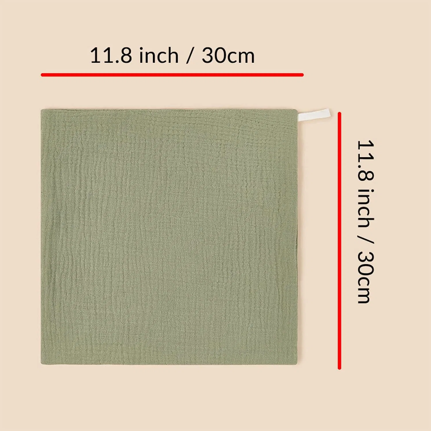Многофункциональное детское полотенце из марли 4 слоя, Hangsu, 5 шт, 30x30 см — фото 2