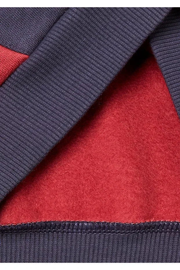 Детские свитшот для мальчиков с принтом United Colors Of Benetton, Burgundy-Grey — фото 3