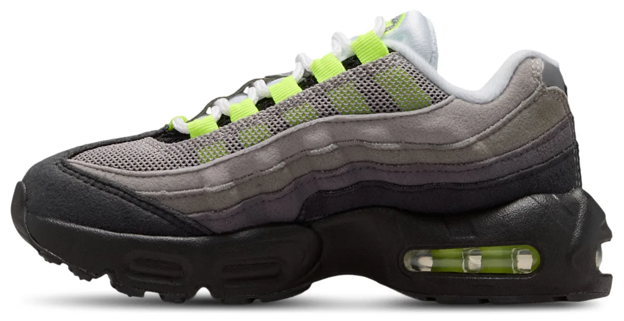 Кроссовки для мальчиков Air Max 95 Nike, цвет Black/Neon Yellow/Anthracite — фото 2