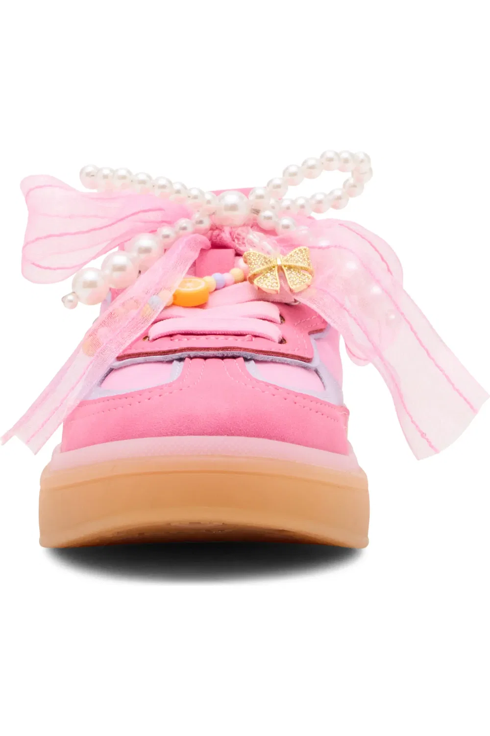Детские кеды на платформе с бусинами JSianna Steve Madden, Pink Multi — фото 3