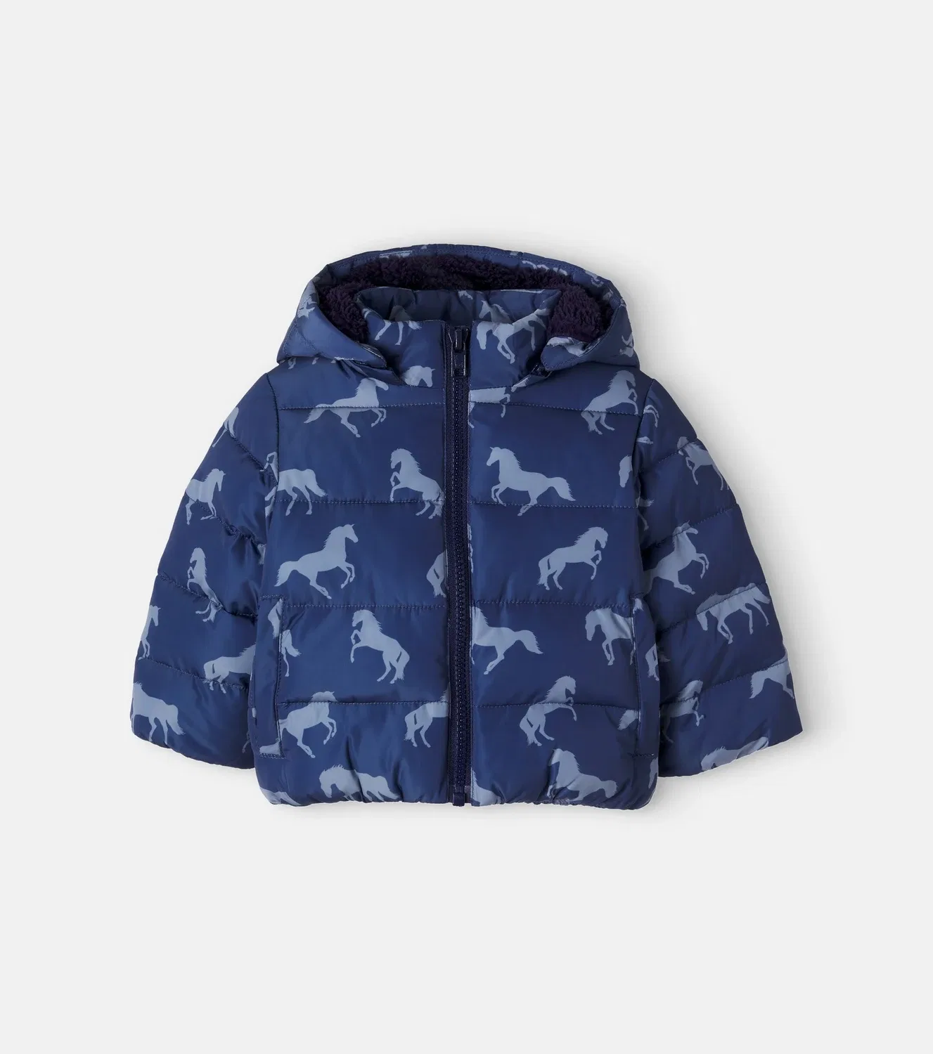 Детская куртка-пуховик с принтом Stella Mccartney Kids, синий