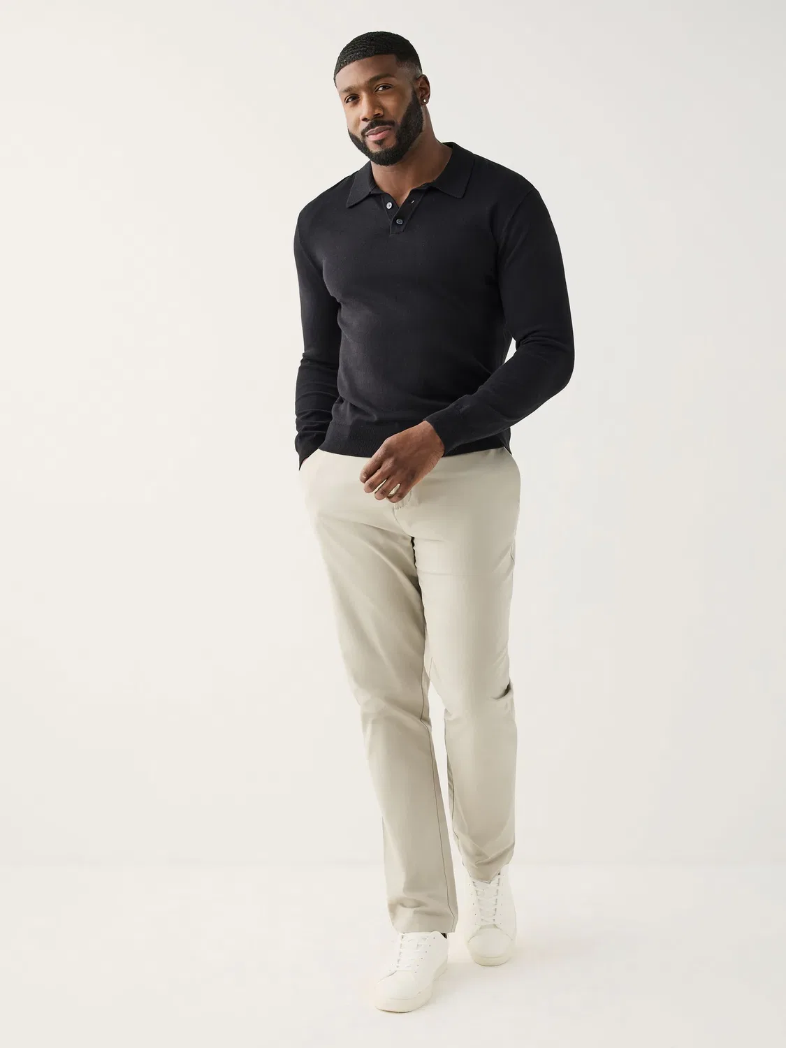 Чинос Muscle Fit из хлопка и TENCEL Lyocell Next, Stone — фото 2
