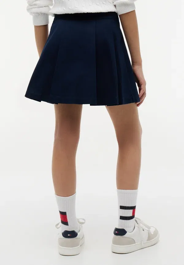 Юбка с запахом, хлопок Button pleated - wrap skirt, Tommy Hilfiger, темно-синий ночной — фото 3
