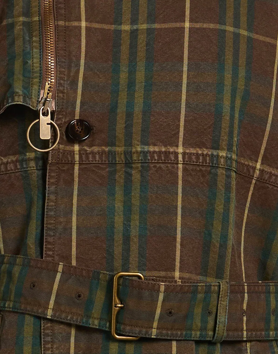 Мужское пальто из хлопка с принтом Burberry, темно-зеленый — фото 4