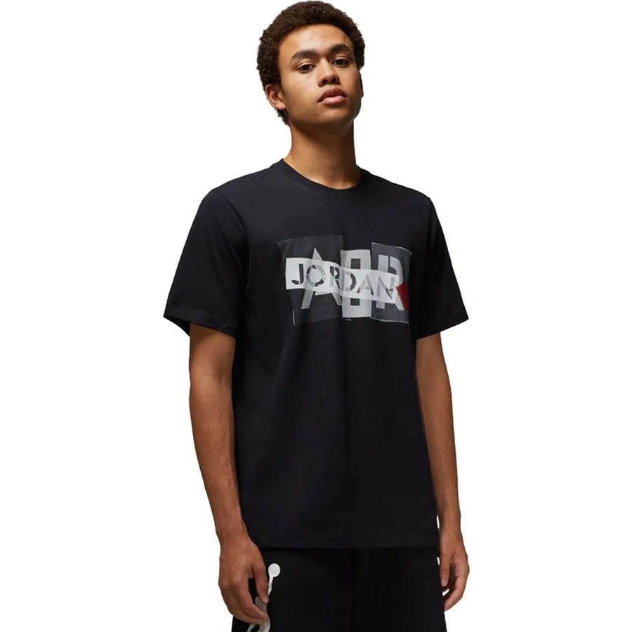 Футболка с коротким рукавом и принтом Air Jordan M Brand Graphics Ss Crew Nike, Черный