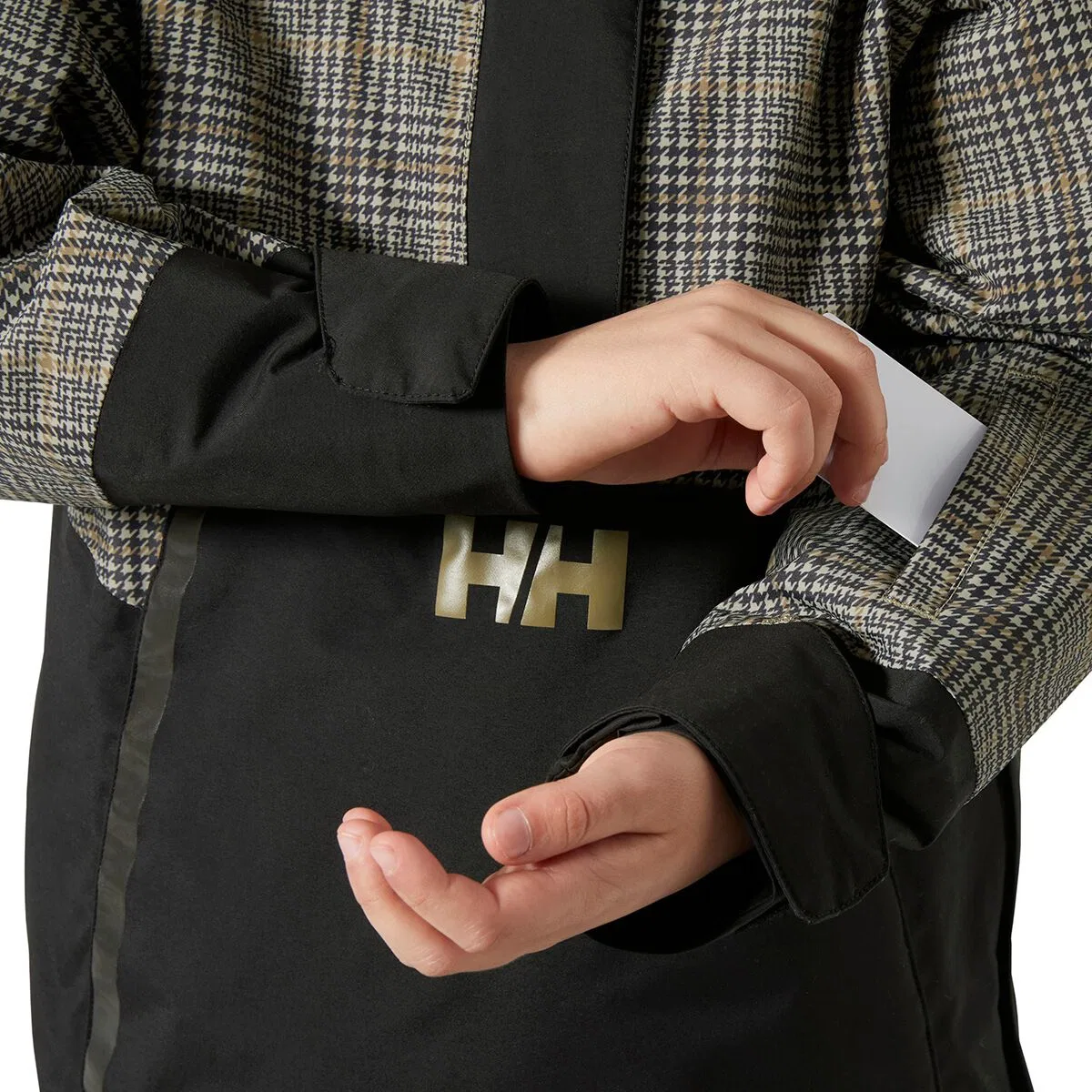 Детская куртка-анорак с принтом Jr Ride Anorak Helly Hansen, Black Broxburn Aop — фото 3