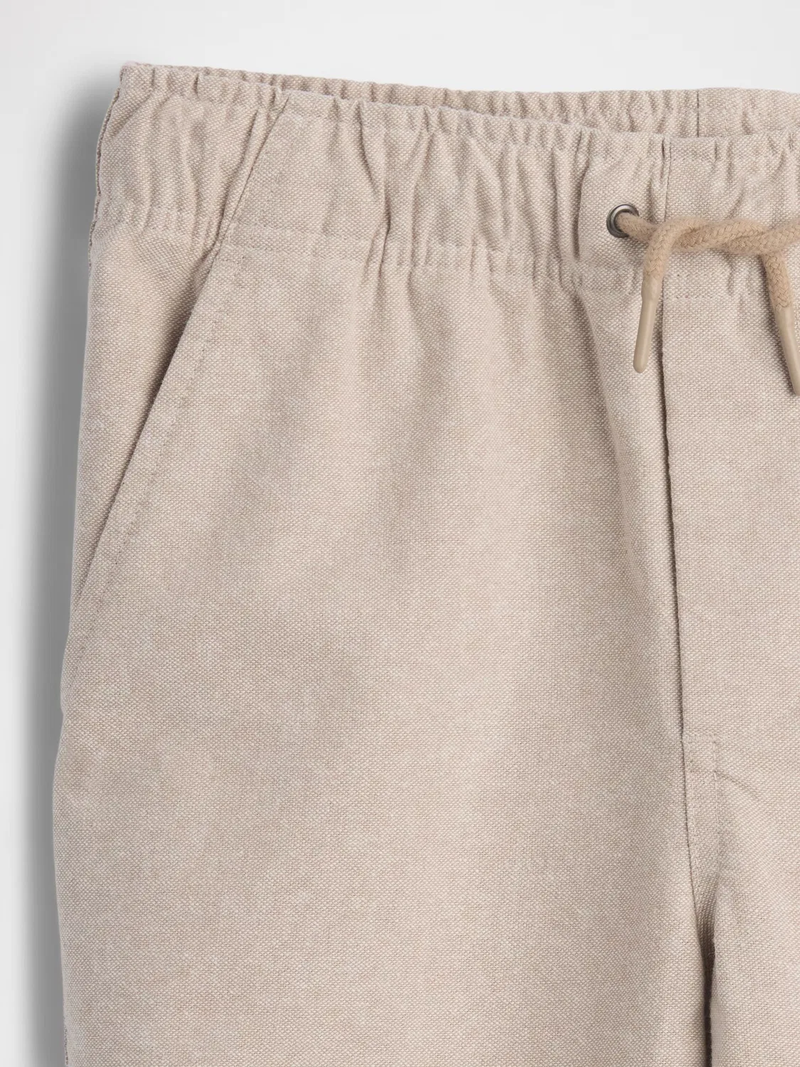 Брюки свободные из льна с хлопком, Easy Trousers Gap, кремовый — фото 4