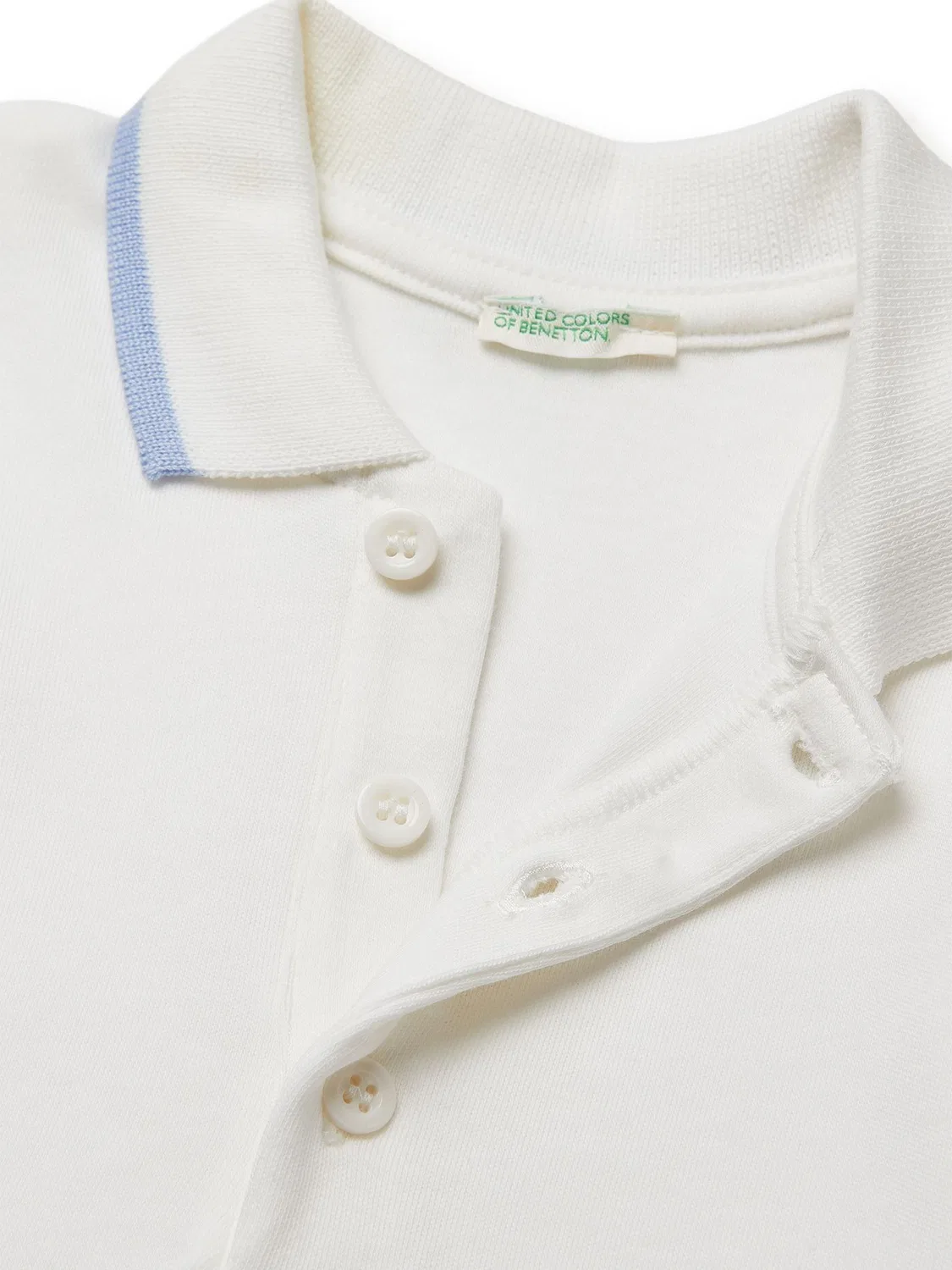 Боди-поло Benetton, белый — фото 3