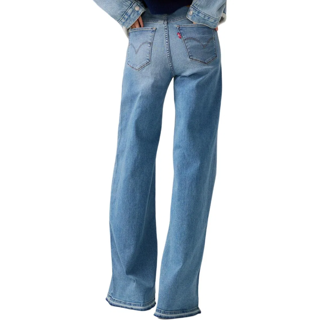 Женские джинсы с широкой штаниной Levis, Light Blue — фото 4