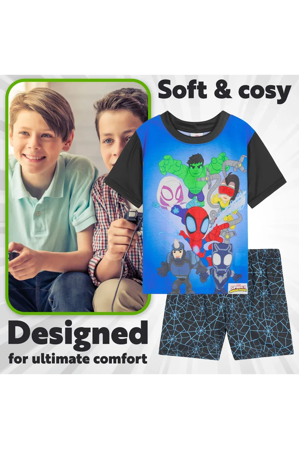 Пижама детская Marvel Spidey 2 Pack Short Pyjama Set, мультиколор — фото 3