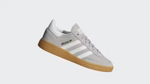 Детские кроссовки с замшевым верхом Handball Spezial Adidas Originals, серый/белый/gum — фото 2