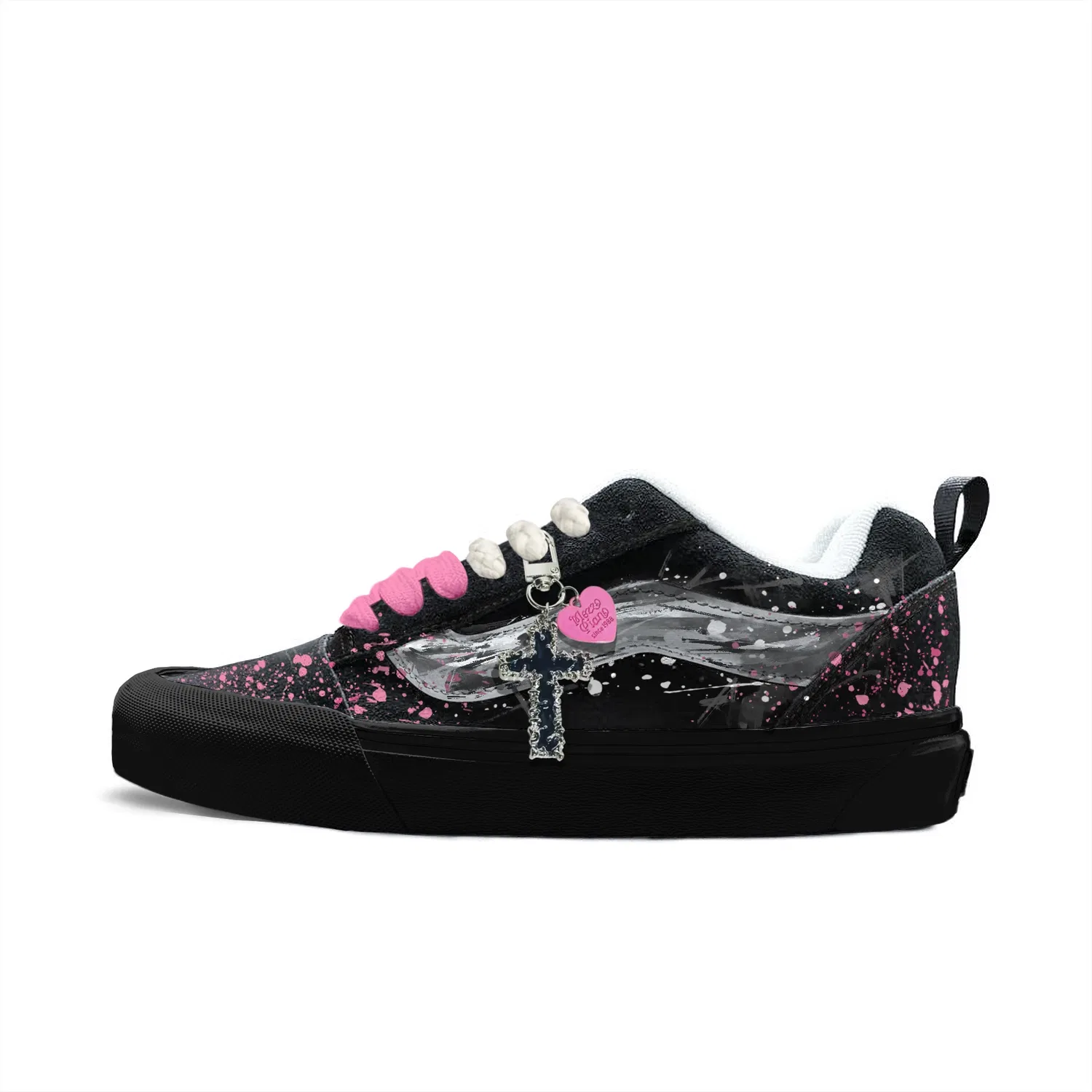 Детские кеды для скейтбординга с принтом Vans Knu Skool, Bright Pink