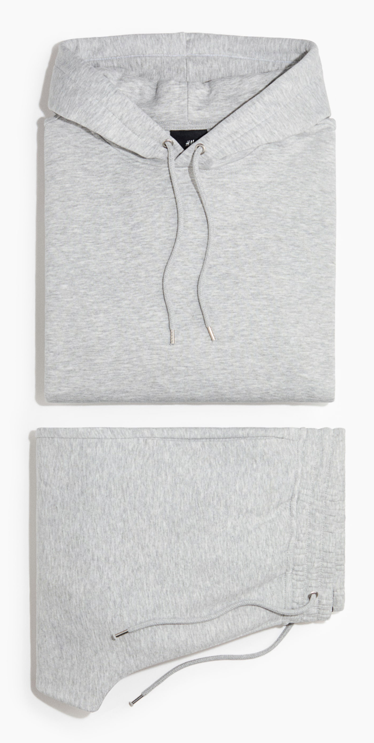 

Спортивный костюм H&M Loose Fit, 2 предмета, серый меланж