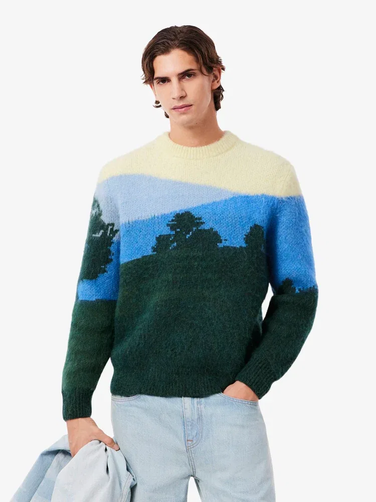 Свитер с жаккардовым узором Holiday LACOSTE, Green
