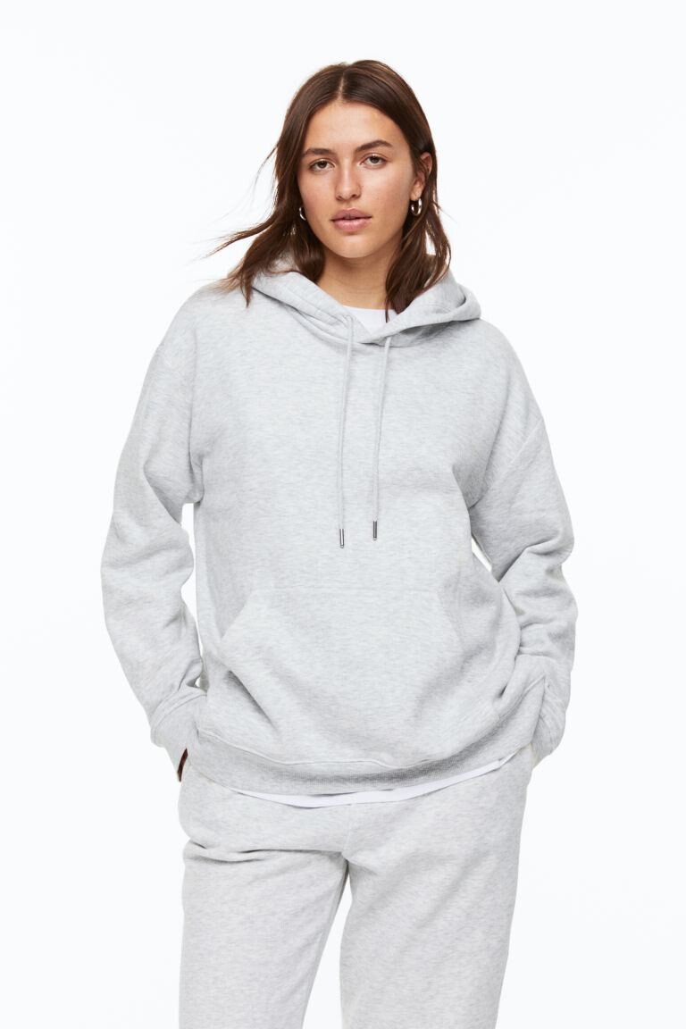 

Толстовка с капюшоном H&M, светло-серый меланж