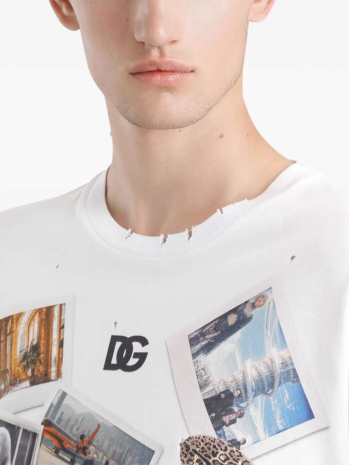 Футболка с фотографическим принтом Dolce & Gabbana, белый — фото 2