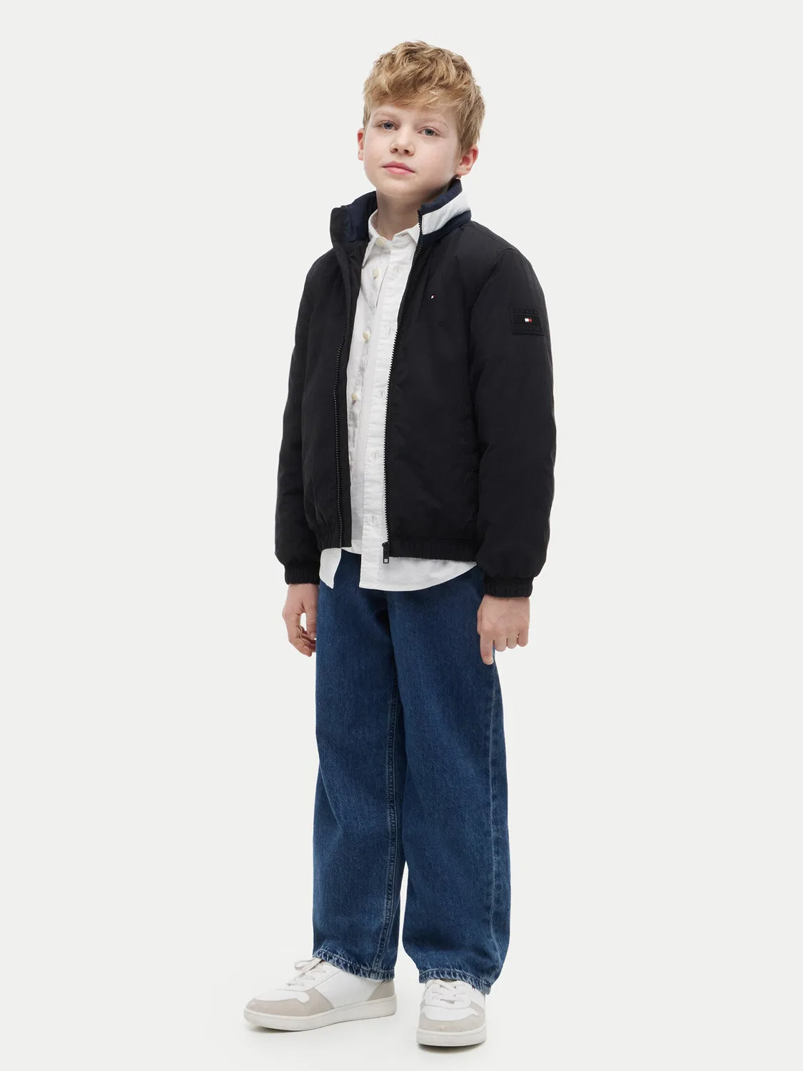 Демисезонная куртка стандартного кроя для мальчика Essential Tommy Hilfiger, черный — фото 2