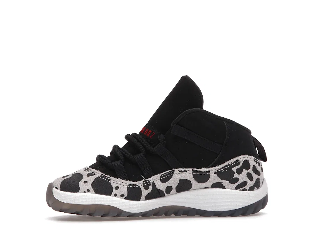Детские кроссовки с принтом Jordan 11 Retro Jordan, Black/Red-Sail-White — фото 3