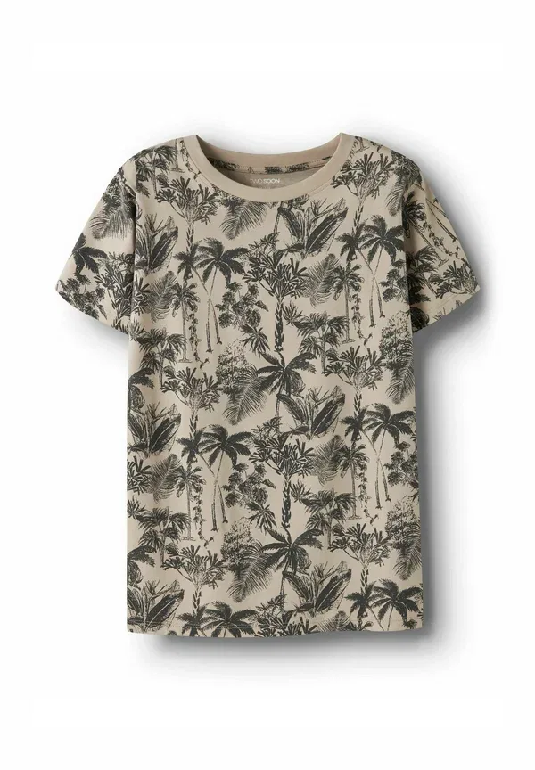 Футболка с принтом, 2 шт., хлопок, 2 pack print - print t-shirt, Two Soon, humus — фото 4
