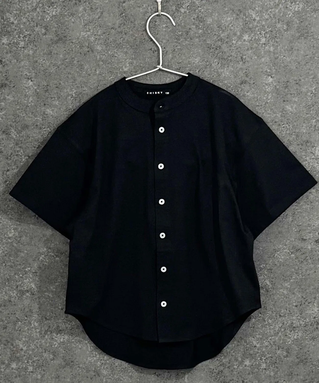 Детская рубашка с коротким рукавом оверсайз THE CASUAL, Черный
