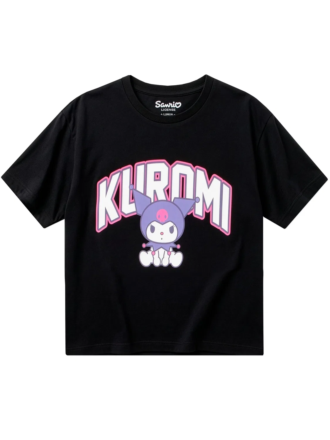 Футболка с принтом Kuromi Character, черный