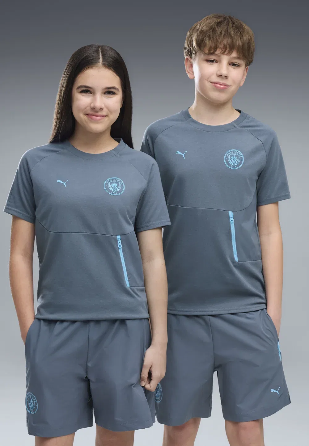 Футболка унисекс с принтом «Манчестер Сити» и технологичным карманом Puma, Evening Sky-Luminous Blue